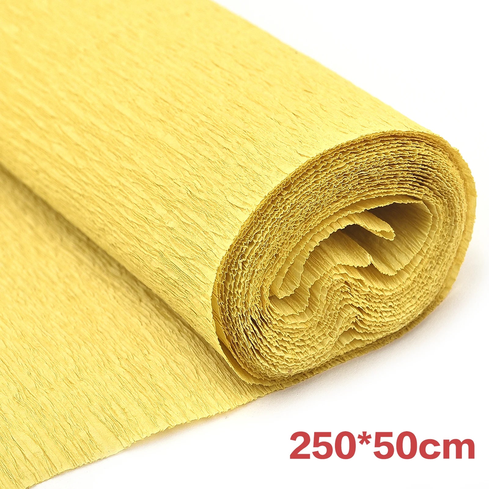 250*25cm Crinkled Crepe Paper Roll Colored Origami Paper Craft DIY Flowers Decoration Gift Wrapping Paper Packing Supplies