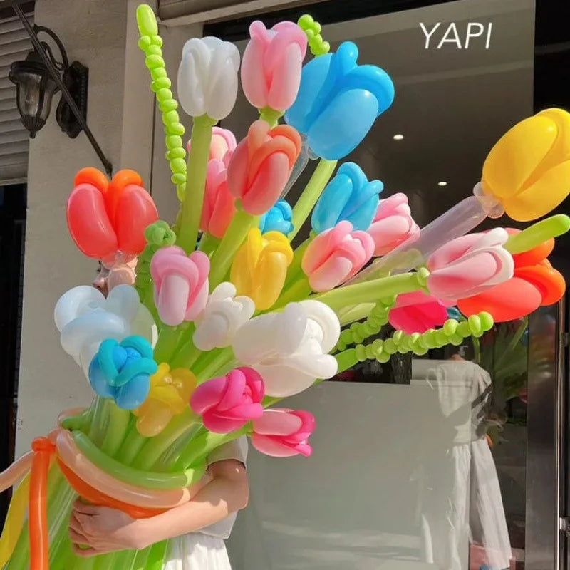 10Pcs Long latex balloons can be used as styling balloons, magic balloons, woven balloons, daily festival decoration props