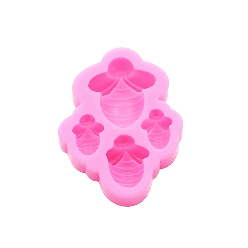 GJ-75 Cartoon Mini Bee Shoes and Clothing Decorative Accessories Drip Mold Chocolate Cookies Cake Dessert Decorative Molds