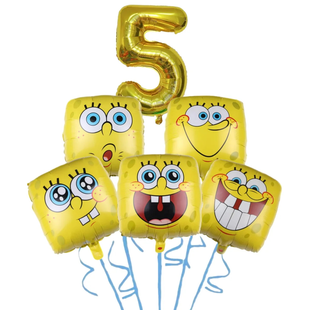Cartoon SpongeBob Theme Birthday Party Decoration Balloons Digital Balloons Baby Shower Birthday Gifts Party latex Party Balloon