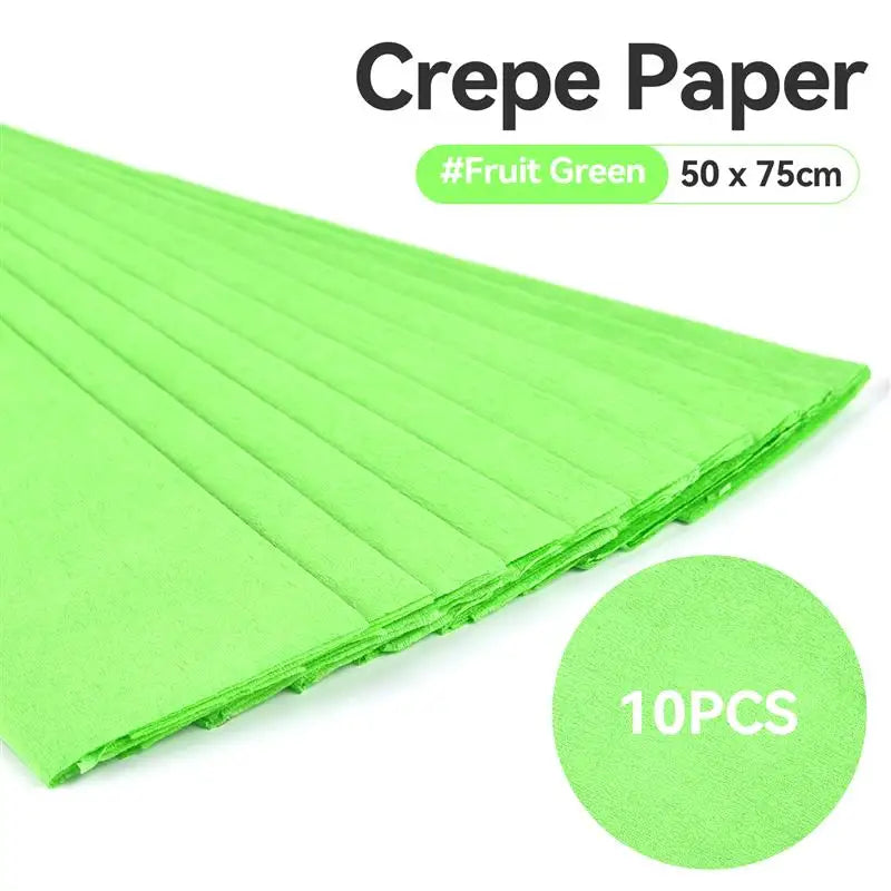 10pcs 50x70cm Colored Crepe Paper Origami Crinkled Crepe Paper Craft DIY crafts Flowers Decoration Gift Wrapping Paper Craft
