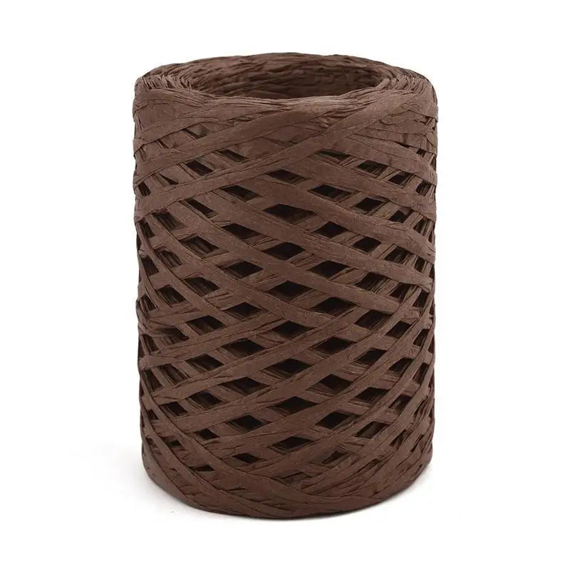 100M Natural Raffia Straw Yarn for Knitting Crocheting Paper Threads Friendly Paper Yarn DIY Handmade Summer Sunhat Beach Bag