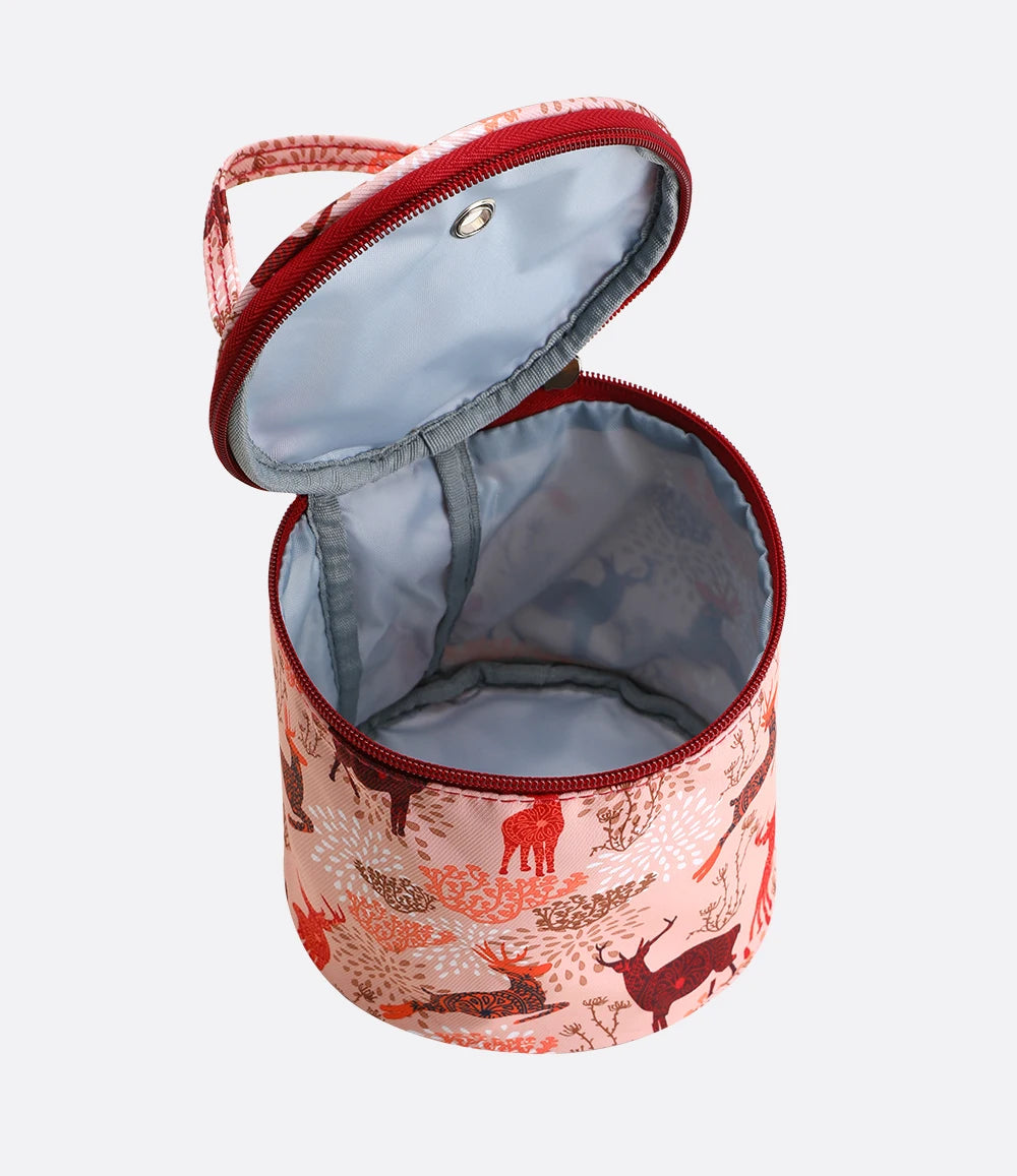 Portable Round Yarn Storage Bags Knitting Wool Yarn Bags Organizer Waterproof Crochet Hooks Bag for Sewing Accessories Tools