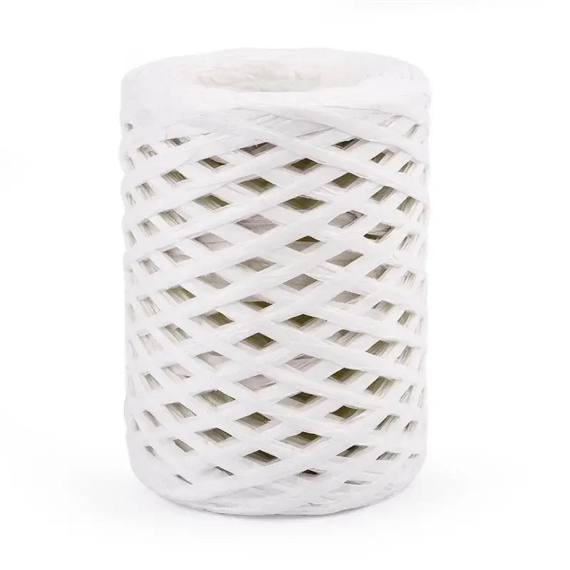 100M Natural Raffia Straw Yarn for Knitting Crocheting Paper Threads Friendly Paper Yarn DIY Handmade Summer Sunhat Beach Bag