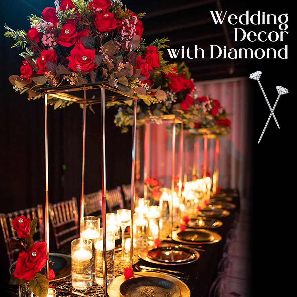 12-200Pcs Artificial Rose Flower Silk Roses with Diamond Valentine's Day Gift Fake Roses Red Roses for DIY Wedding Party Decor