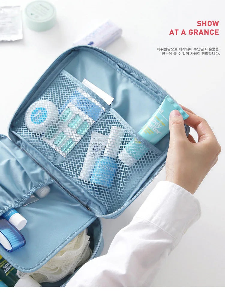 Portable Needlework Storage Bag Mesh Divider Pouch Yarn Knitting Tools Organizer Cases Storage DIY Apparel Travel Wash Bag