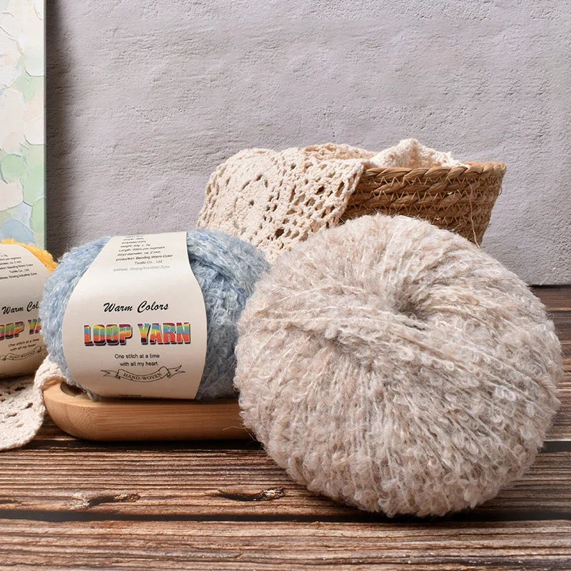 50g/roll Velvet Yarn Soft Cotton Knitting Crochet Dyed Yarn DIY Hand-woven Wool Crochet Sweater Hat Dolls 200M