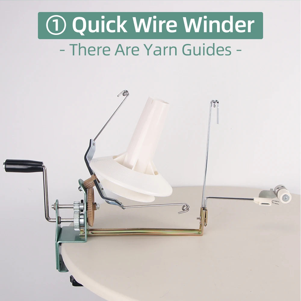 Hand Operated Winding Machine Machine Yarn Ball Winder Hand Operated Easy to Set Up and Use Sturdy with Metal Handle And