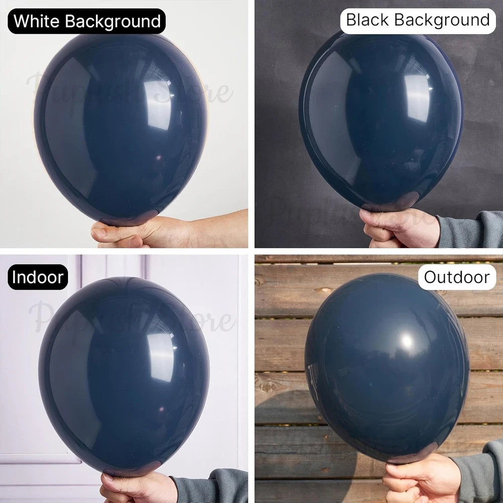 100Pcs Navy Blue Balloons Arch 5/10/12/18" Dark Ink Night Blue Latex Balloon for Baby Shower Anniversary Birthday Party Decor