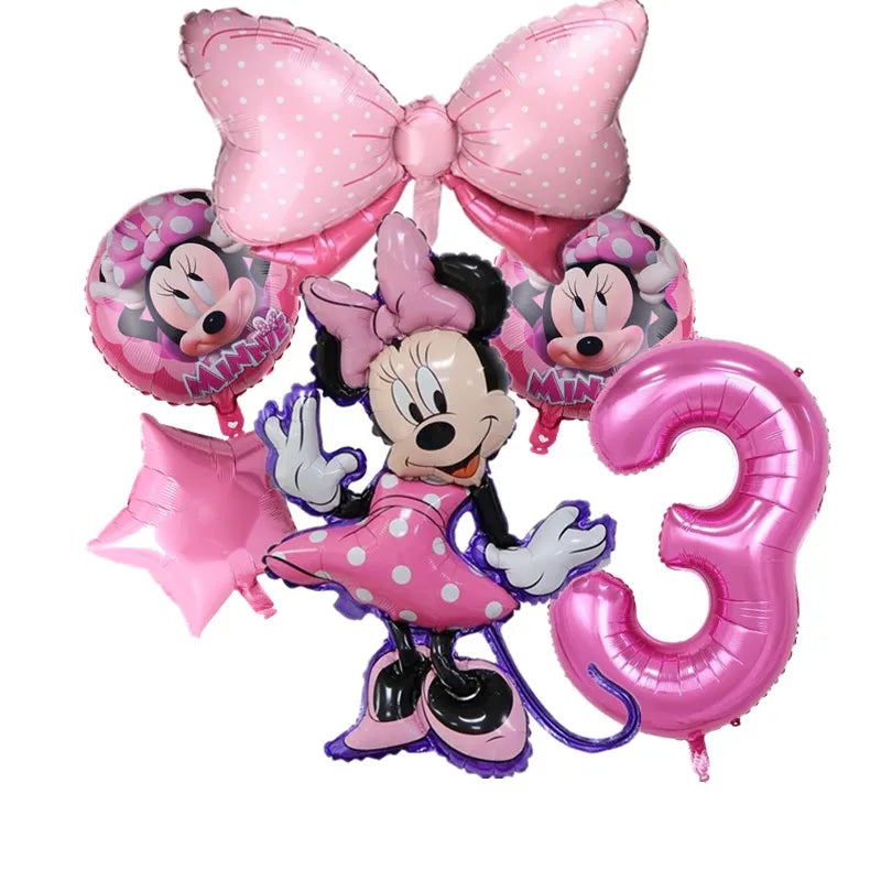Minnie Mouse Balloons Birthday Party Decoration Girls Disposable Minnie Mouse  Balloo Baby Shower Party Gift