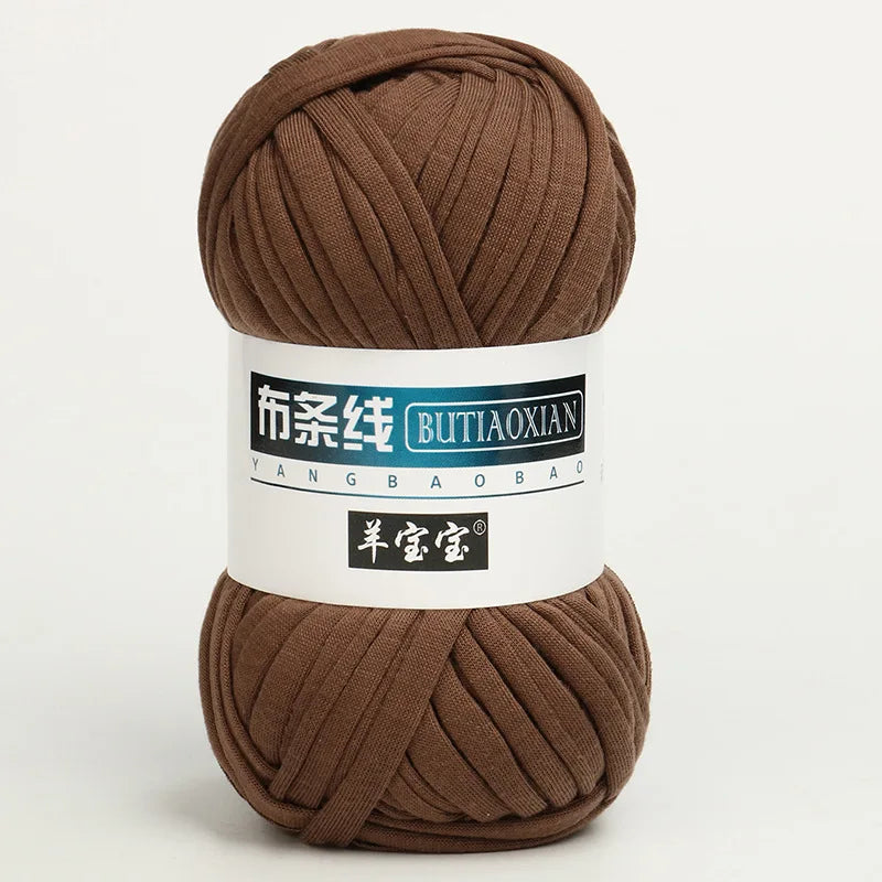 100g/pc Crocheting T Shirt Thick Soft Cloth Yarn for Hand Knitting Crochet Line Woven Handbag Blanket Thick Yarn Flat thread