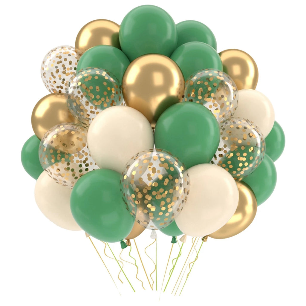 31/36/37/51/101Pcs Metallic Balloons Pearl Latex Balloon Gold Confetti Balloons for Birthday Weddings Baby Shower Party Decor