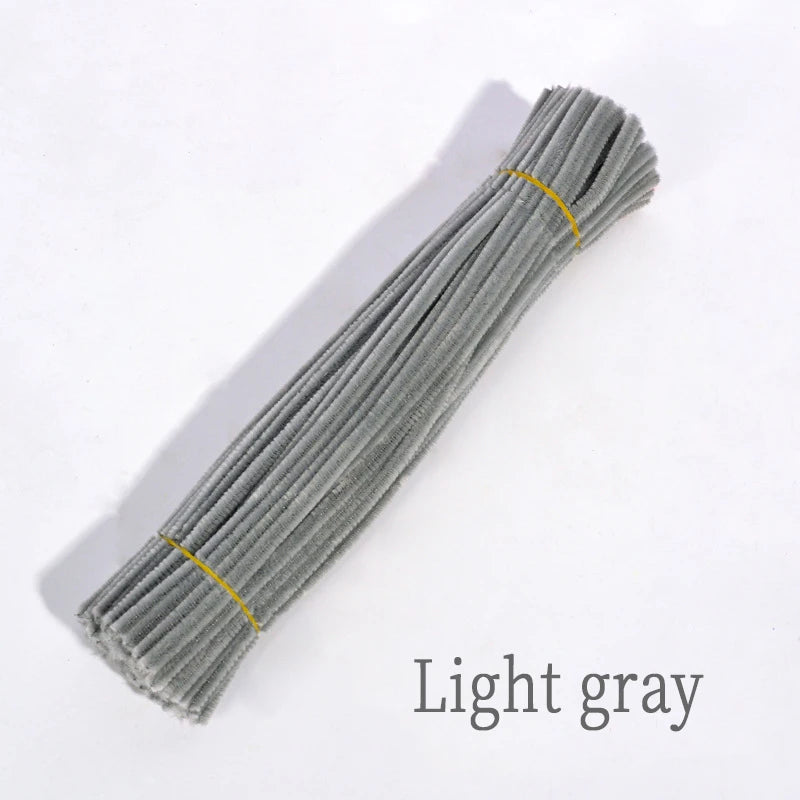 Chenille Stem Plush Stick Kids DIY Creative Toy Chenille Sticks Cleaners Kindergarten Educational Handmade Material Plush Strips