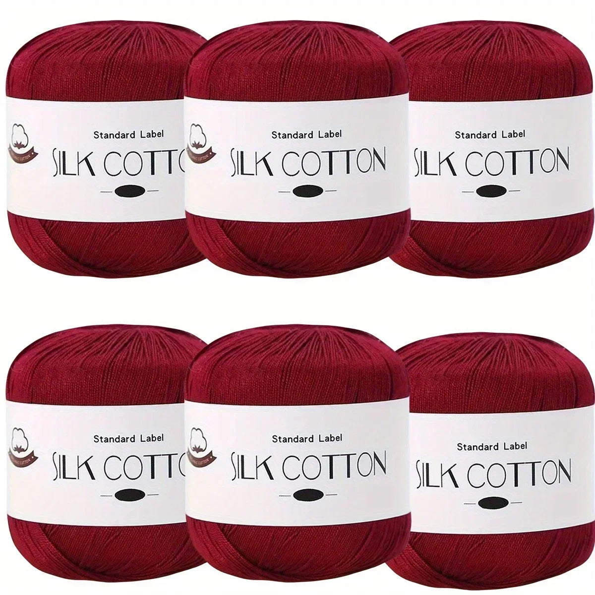 Silk Cotton Yarn - Fine Lace Thread for Crochet, Knitting Sweater,Shawls, Scarves, and DIY Crafts, Soft Durable Yarn 1.76oz/pc