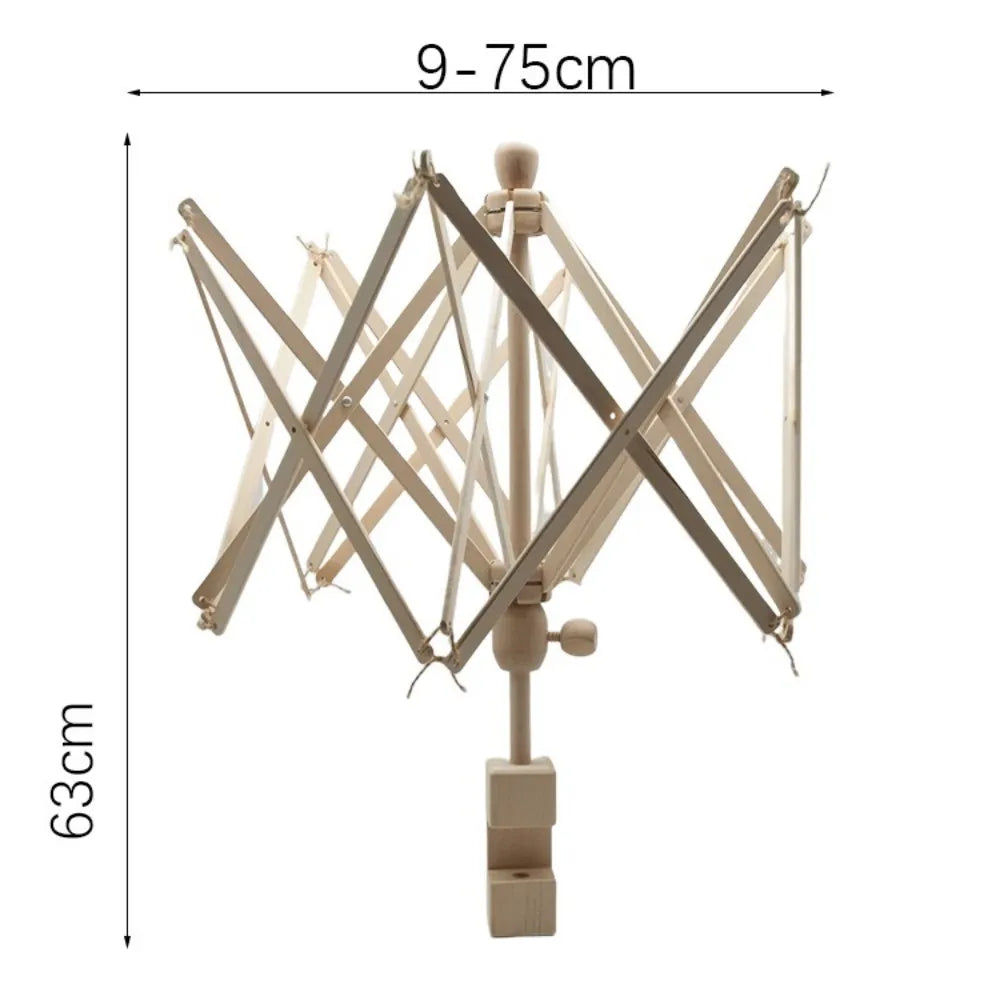 Umbrella Shape Wooden Swift Yarn Thread Fiber String Wool Winder Holder Hand Knitting Craft Tools For Patchwork DIY Accessories