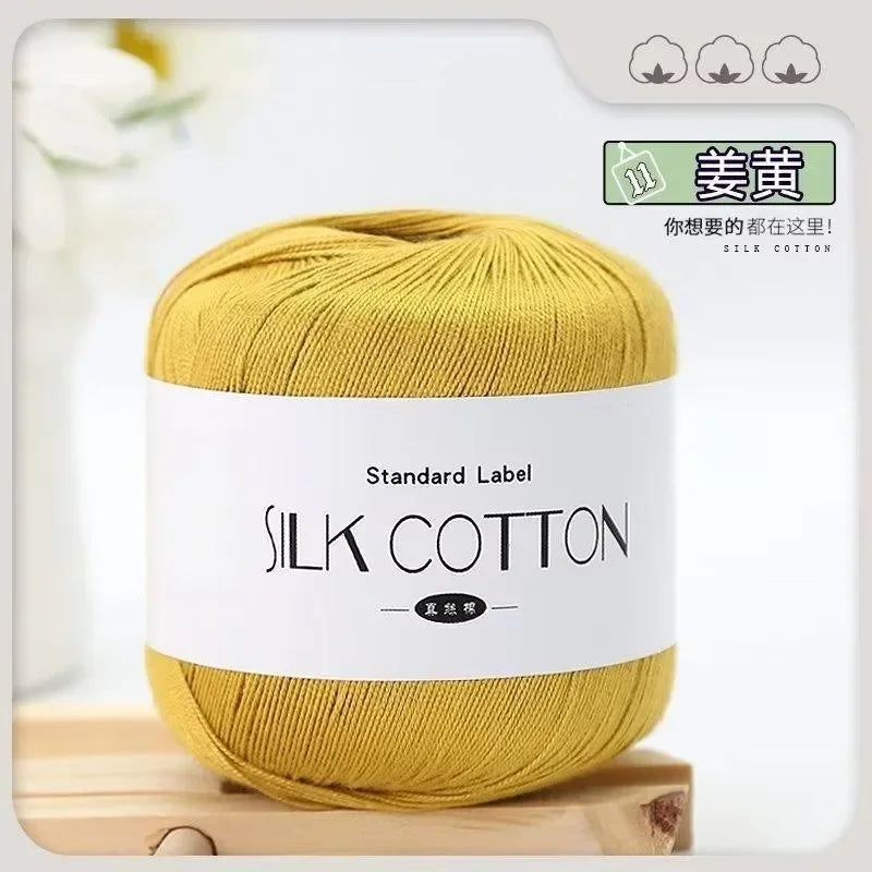 50g/PC Silk Lace Cotton Milk Crochet Yarn Baby Hand-Knitted Warm Soft Knitting Thread for Hand Knitting Supplies Cross Stitch