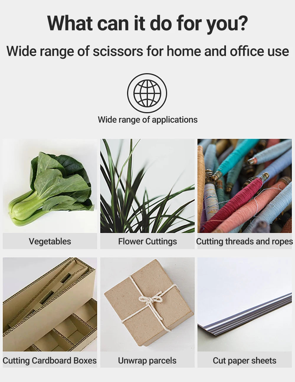 7.9" Scissors, Stainless Steel Blades, Soft Grip Handle, Suitable for Households,Offices and Schools, All Purpose