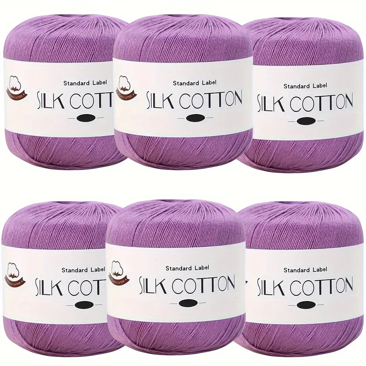 Silk Cotton Yarn - Fine Lace Thread for Crochet, Knitting Sweater,Shawls, Scarves, and DIY Crafts, Soft Durable Yarn 1.76oz/pc