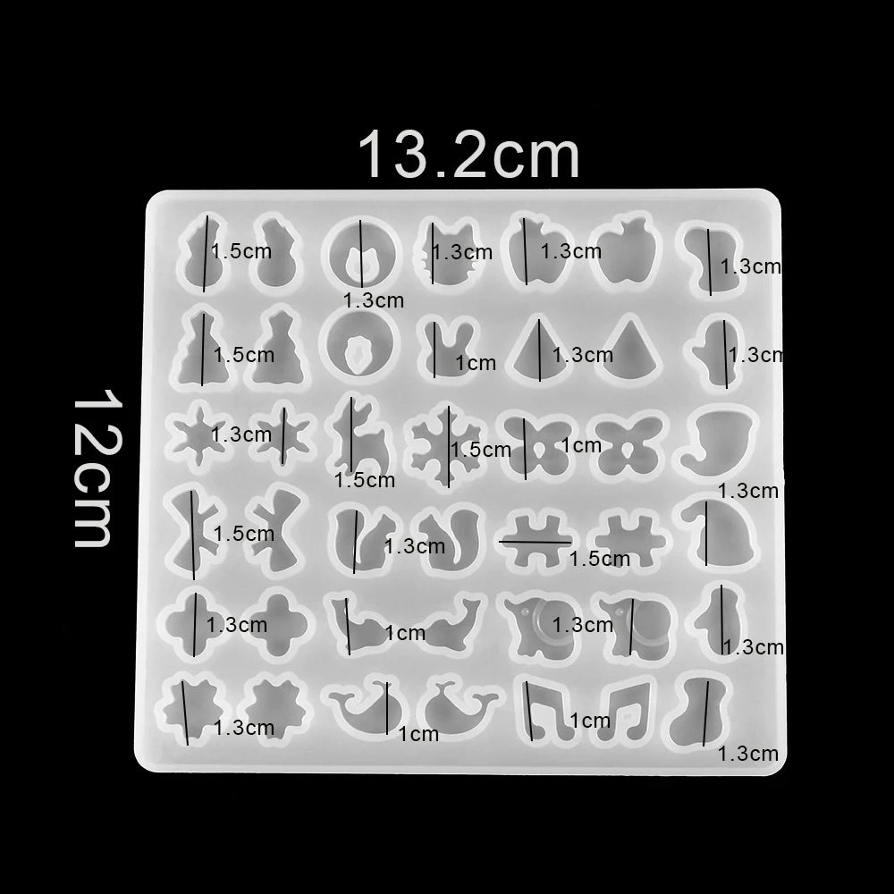 Earring Pendant Silicone Mold Epoxy Resin Jewelry Making Molds Heart Leaves Moon DIY Charms Pendant Mould Creative Jewelry Craft