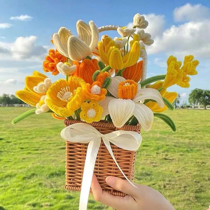 100PCS Chenille Stems Toys DIY Strips Twist Bar Anvil Wire Craft Pipe Creative Hobby Children Plush Stick Chenille Sticks