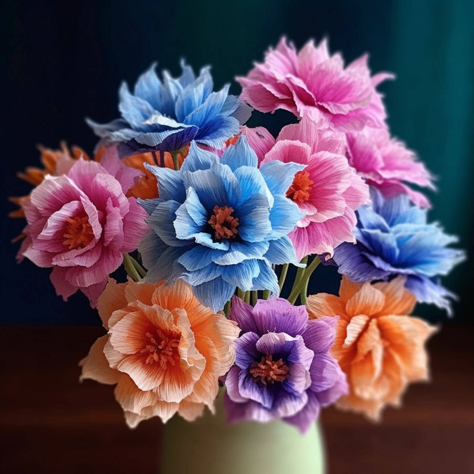 250*25cm Crinkled Crepe Paper Roll Colored Origami Paper Craft DIY Flowers Decoration Gift Wrapping Paper Packing Supplies