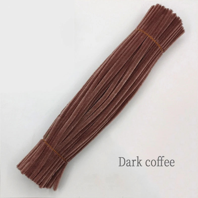 Chenille Stem Plush Stick Kids DIY Creative Toy Chenille Sticks Cleaners Kindergarten Educational Handmade Material Plush Strips