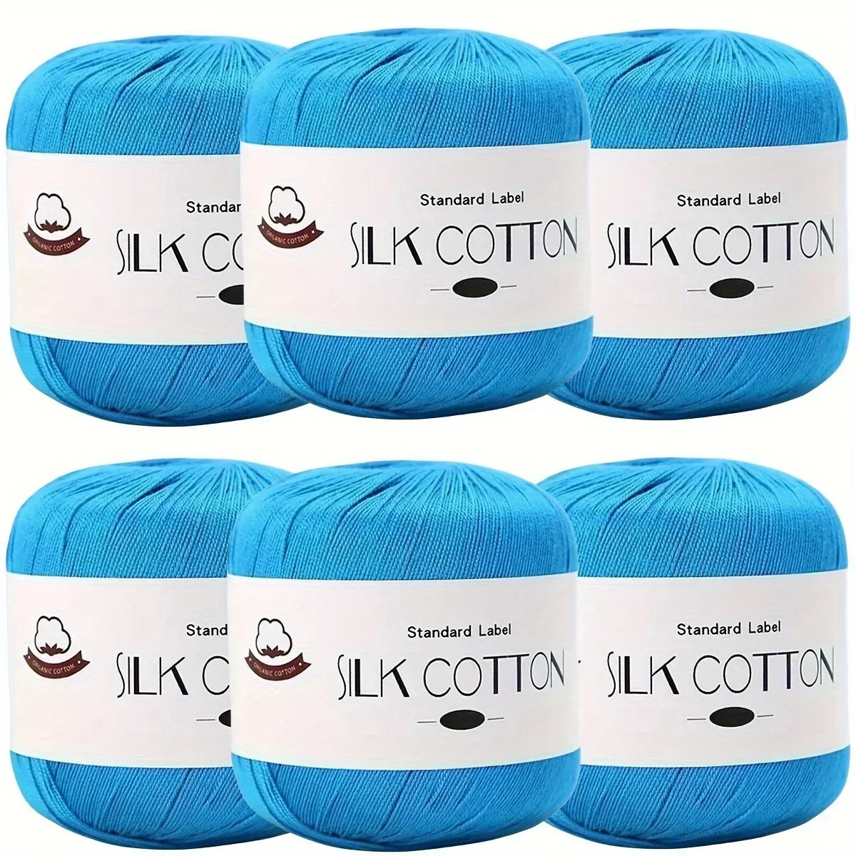 Silk Cotton Yarn - Fine Lace Thread for Crochet, Knitting Sweater,Shawls, Scarves, and DIY Crafts, Soft Durable Yarn 1.76oz/pc