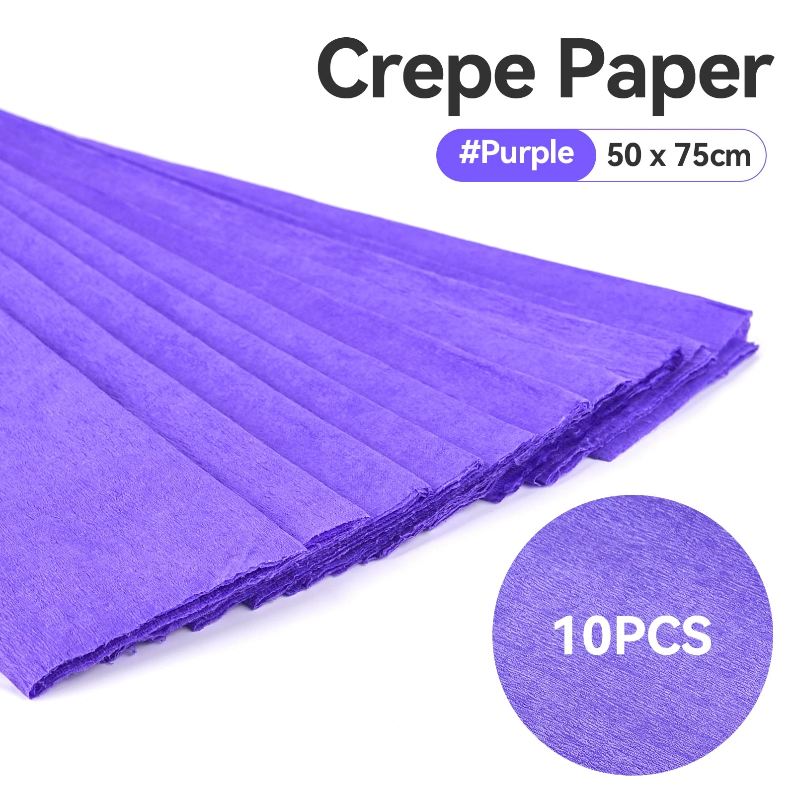 10pcs 75x50cm Colored Handmade Crepe Paper Roll Origami Crinkled Crepe Paper Craft DIY Flower Home Decoration Wrapping Gift