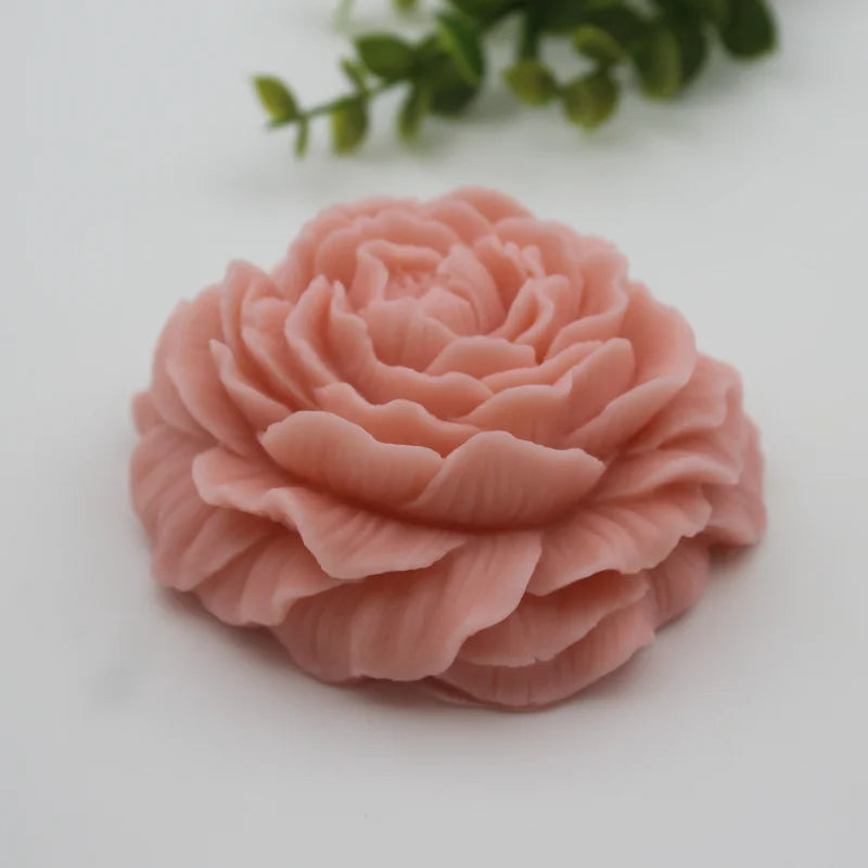 Large Peony Flower Silicone Candle Mold Diy Handmade 3D Rose Candle Soap Plaster Resin Cake Baking Tool Home Decoration Gift