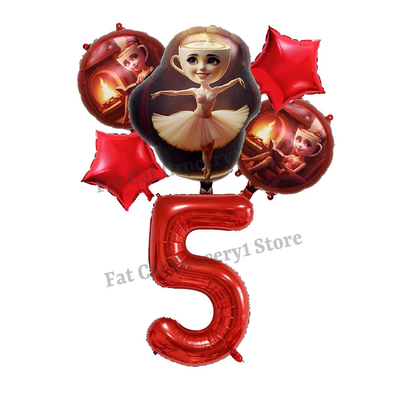 Italian Brainrot Birthday Balloons New Tralalero Tralala Digit 1-10 Ballons Gender Reveal Baby Shower Party Decoration Kids Gift