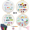 Embroidery Stitches Practice Kit Beginners Cross Stitch Patterns Handy Sewing Hand Embroidery Starter Kits Adults Diy Art Craft