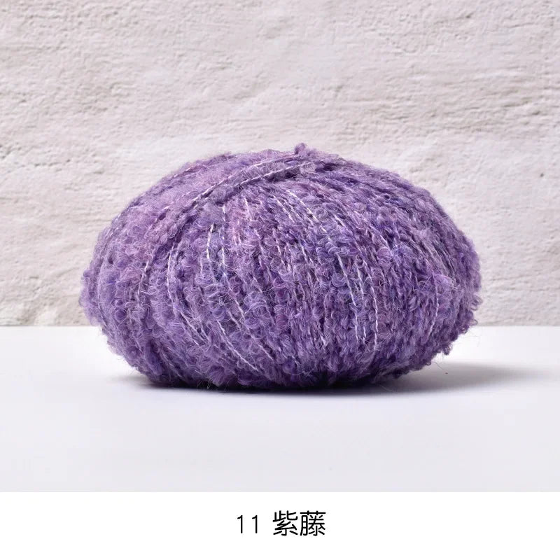 50g/roll Velvet Yarn Soft Cotton Knitting Crochet Dyed Yarn DIY Hand-woven Wool Crochet Sweater Hat Dolls 200M