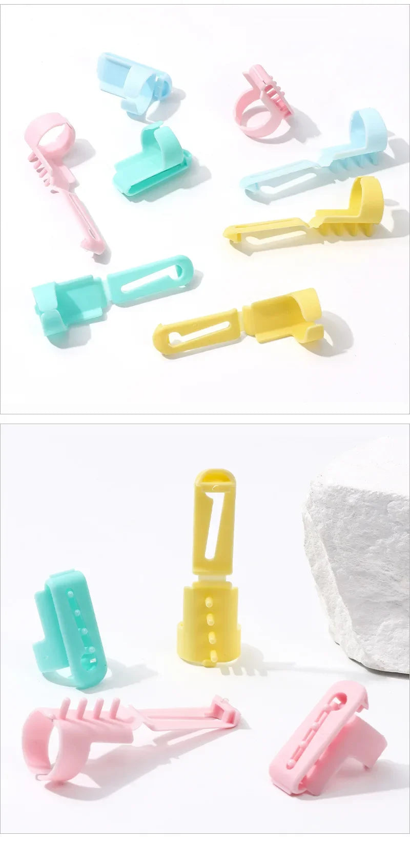 4PCS Yarn Guide Finger Holders Knitting Thimble Loop Crochet Ring diy Crafts Sewing Accessories Tool DIY Wear Thread Ring Helper