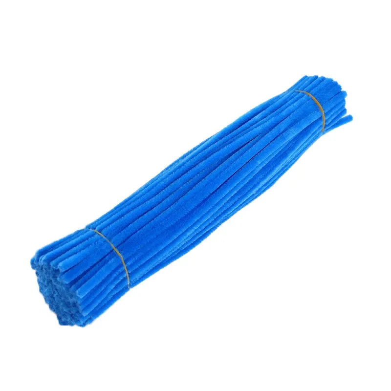100pcs 30cm Chenille Stems Stick Cleaners Kids Educational Toys Handmade Colorful Chenille Stems Pipe for DIY Craft Supplies