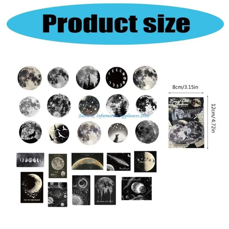 50Pcs Retro Aesthetic Sticker Scrapbooking Decoration Sticker Journaling Sticker