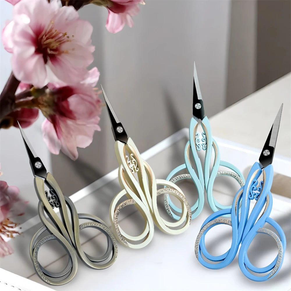 1/3PCS, Retro Sewing Scissors Embroidery Cross-stitch Scissor Fabric Needlework DIY Arts Crafting Tool Thread Sewing Tools