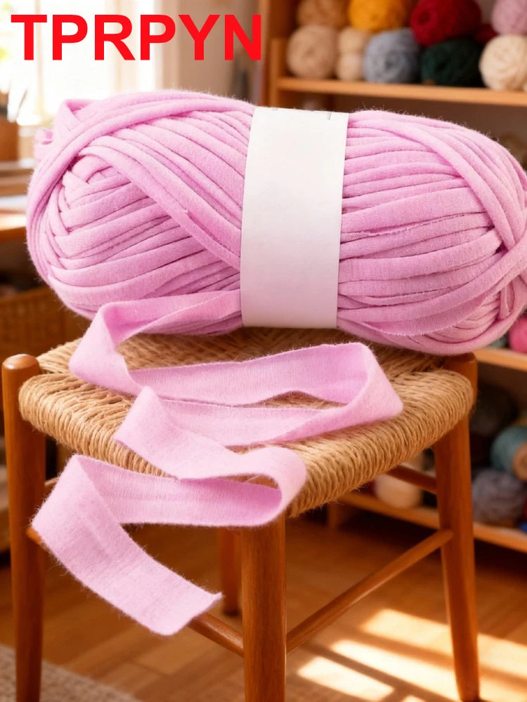 100g/pc Crocheting T Shirt Thick Soft Cloth Yarn for Hand Knitting Crochet Line Woven Handbag Blanket Thick Yarn Flat thread