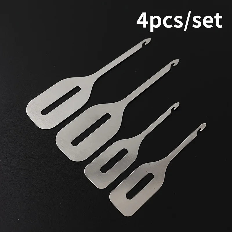 4 Pieces of Stainless Steel Quick Threading Machine Embroidery Sewing Accessories DIY Hand Woven Cross Stitch Threading Tool