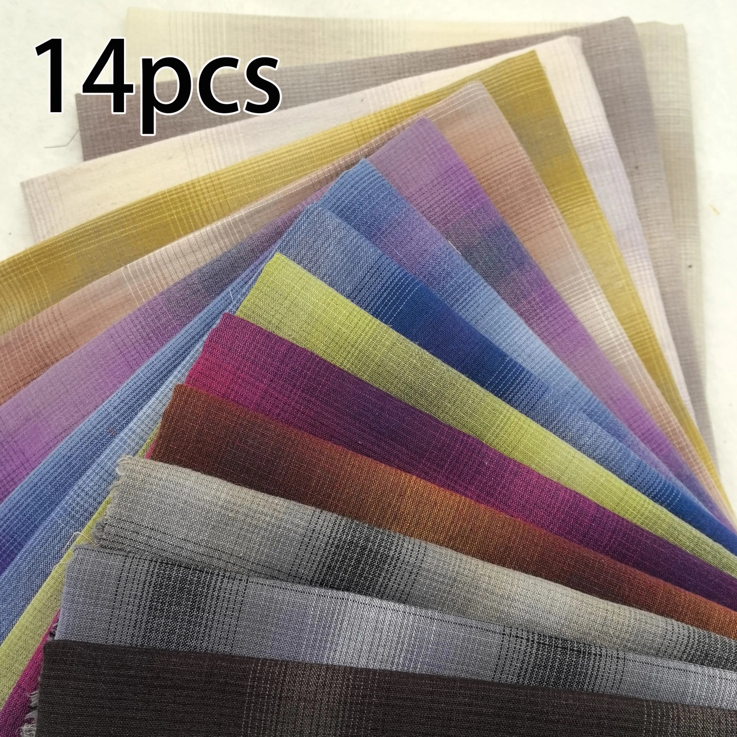 Gradient color Japanese Yarn-dyed fabric handmade DIY Patchwork 100% Cotton Fabric For Sewing Doll clothes Quilt cloth