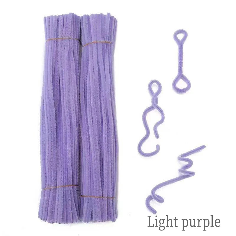 Chenille Stem Plush Stick Kids DIY Creative Toy Chenille Sticks Cleaners Kindergarten Educational Handmade Material Plush Strips