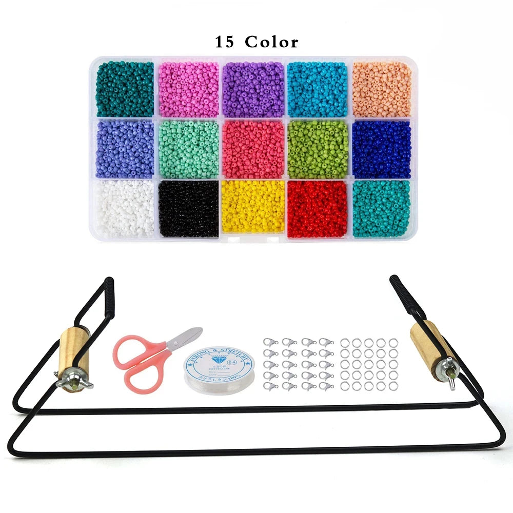 Creative Metal Bead Loom Kit Weaving Beading Loom for Jewelry Bracelet DIY Knitting Machine Handmade Beads Knitting Tool