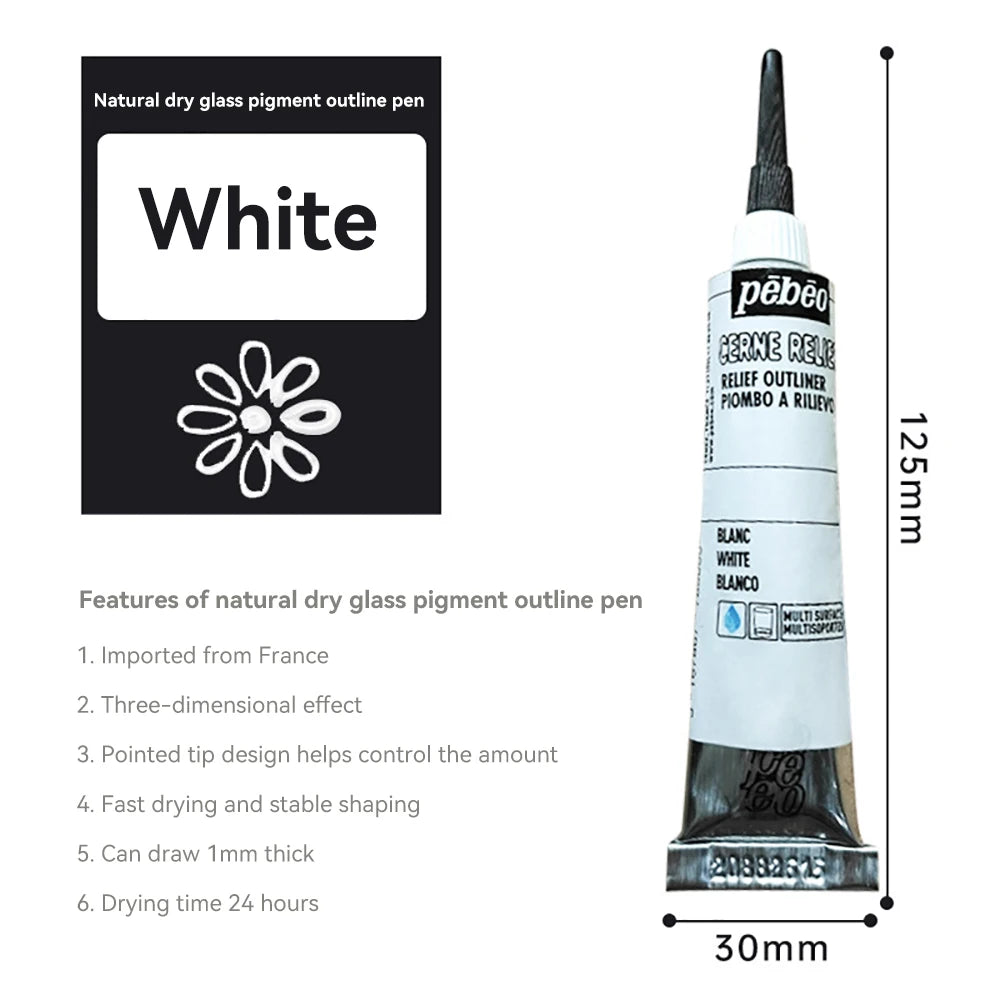 Creative 20ml Acrylic Paints Rich Color Waterproof Glass Pigments Tube For Painting Supplies Artist Drawing Art DIY Crafts