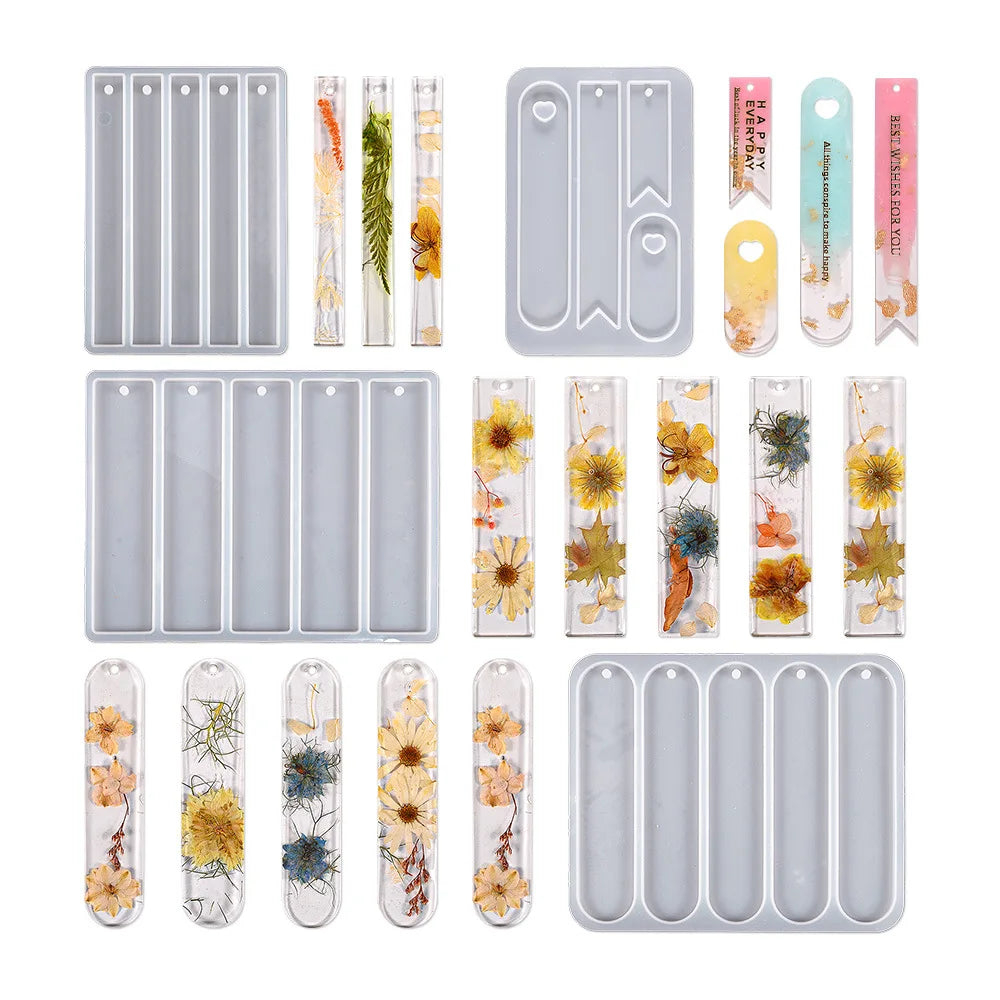 Bookmark Jewelry Casting Silicone Resin Mold Set for DIY Bookmark Pendants Bookmark Molds Silicone Molds Resin Jewelry Making