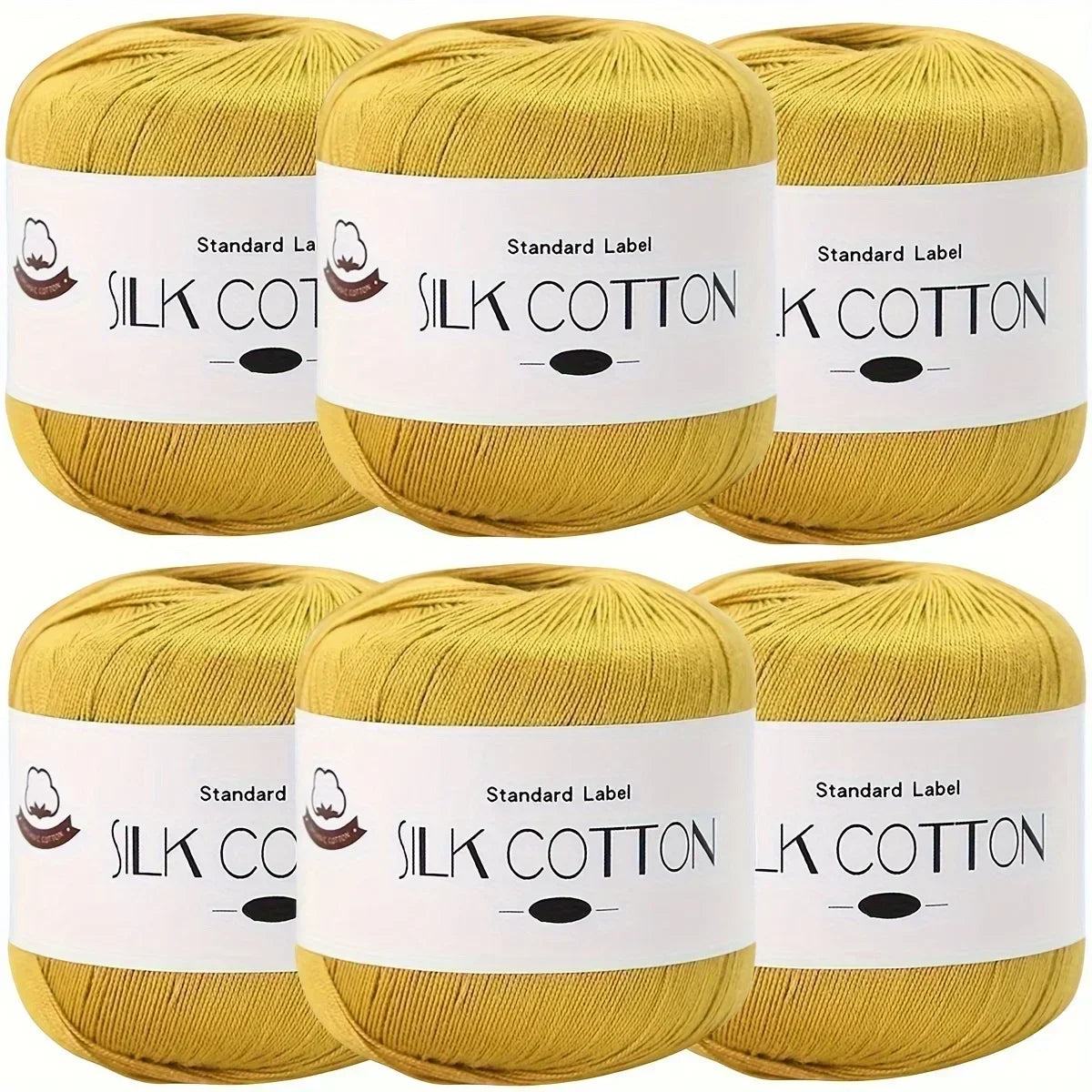 Silk Cotton Yarn - Fine Lace Thread for Crochet, Knitting Sweater,Shawls, Scarves, and DIY Crafts, Soft Durable Yarn 1.76oz/pc