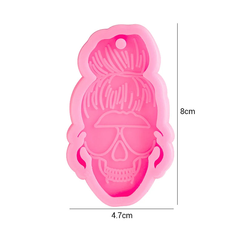 Dog Paw Print Resin Molds Heart Shape Keychain Casting Silicone Molds for Key Chain Pendant Making Epoxy Resin Craft Jewelry DIY