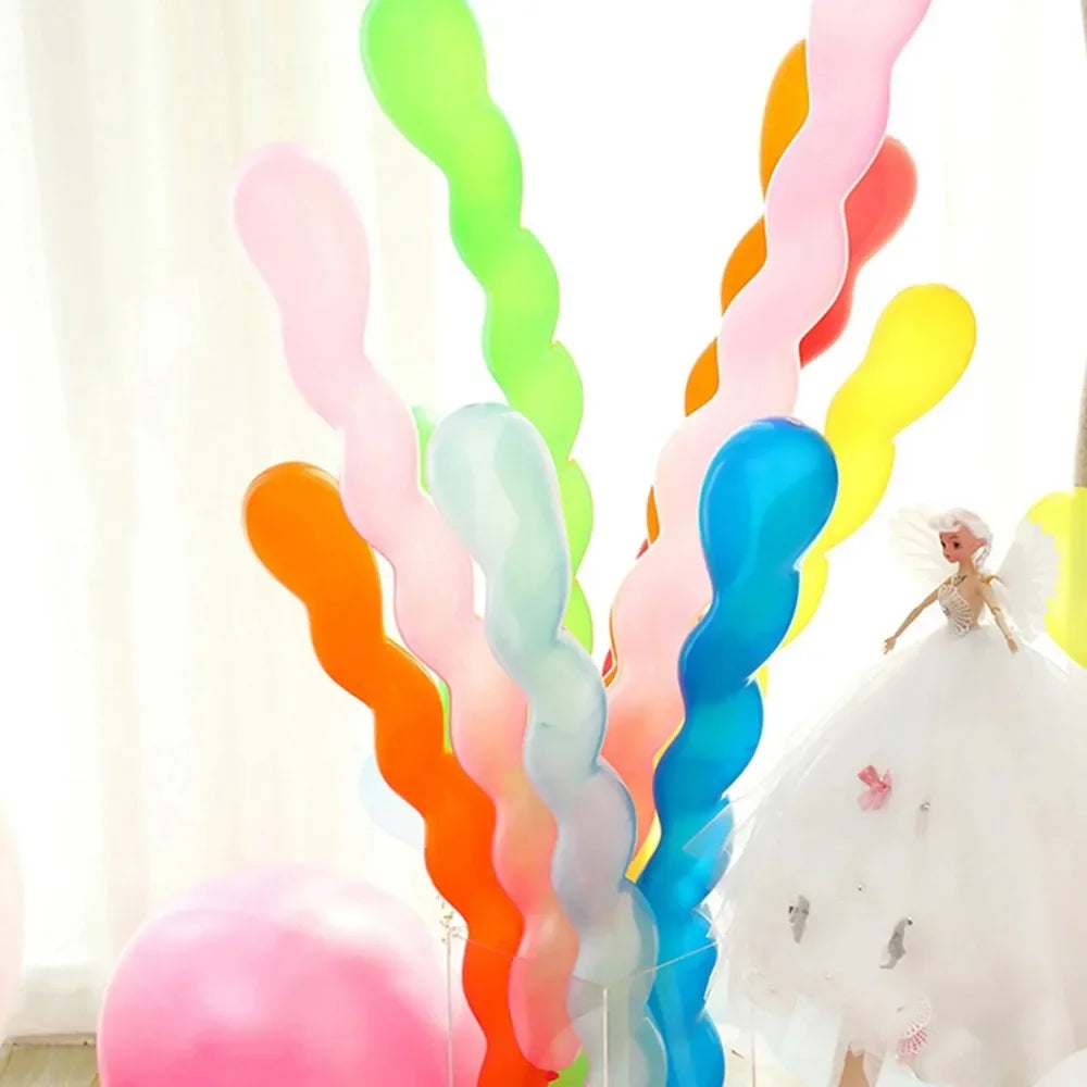 100 colorful latex spiral twisted balloons -40 inches rainbow color, suitable for birthday, wedding, holiday party decoration