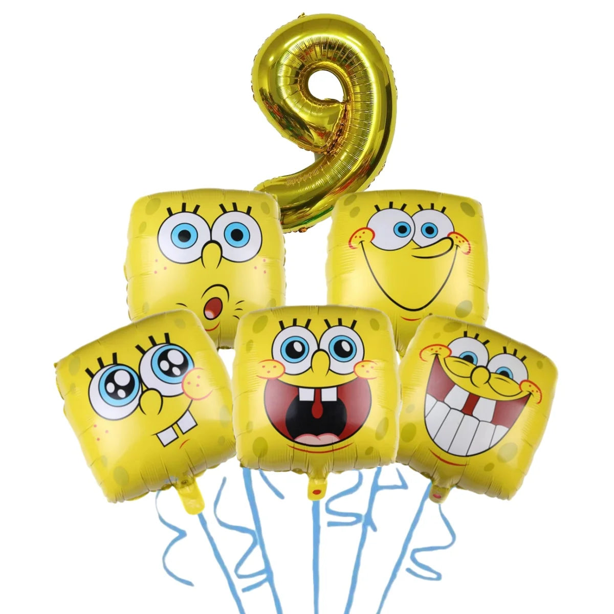 Cartoon SpongeBob Theme Birthday Party Decoration Balloons Digital Balloons Baby Shower Birthday Gifts Party latex Party Balloon