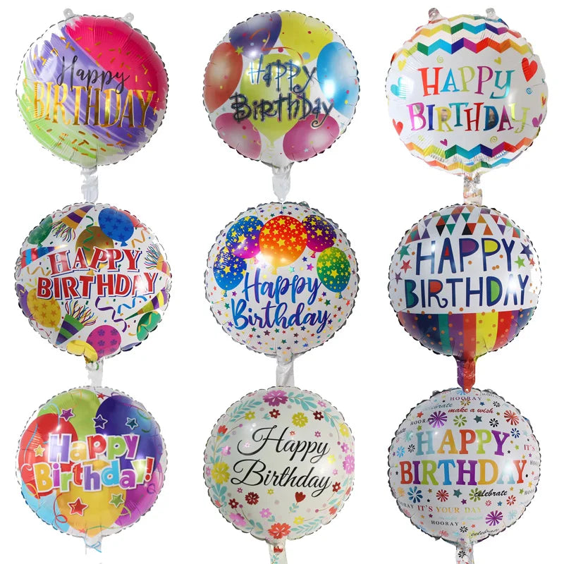 10pcs 18inch Happy Birthday Balloons Baby Shower Balloon Happy Birthday Party Decoration Foil Globos