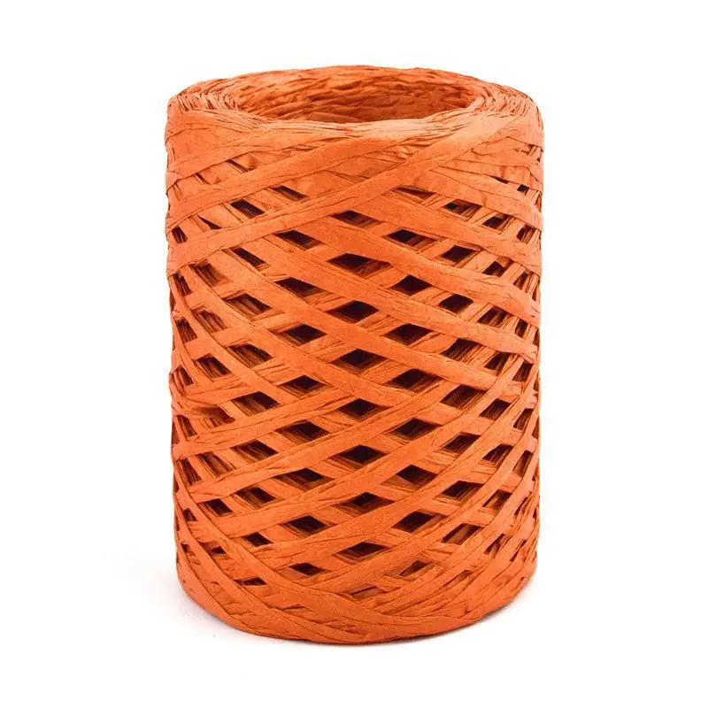 100M Natural Raffia Straw Yarn for Knitting Crocheting Paper Threads Friendly Paper Yarn DIY Handmade Summer Sunhat Beach Bag