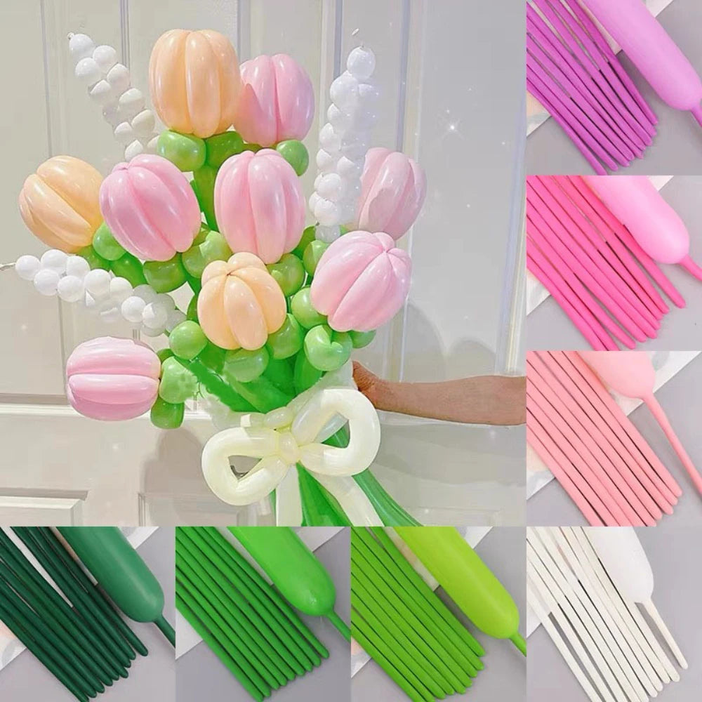 10Pcs Long latex balloons can be used as styling balloons, magic balloons, woven balloons, daily festival decoration props